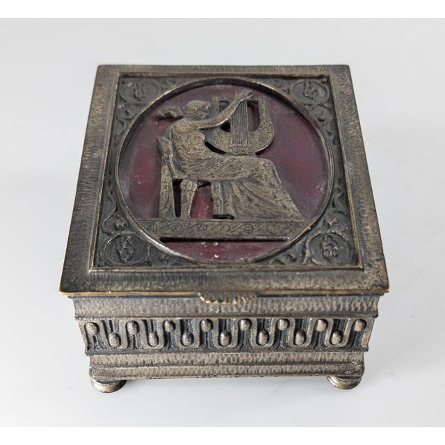 Oscar Bach Early 20th Century Art Deco Silvered Bronze Dresser Box by Oscar Bach For Sale - Image 4 of 16