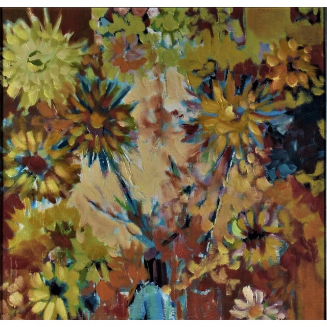 Impressionist David Edwards (b.1944), Flowers in a vase, Circa 1970 For Sale - Image 3 of 7