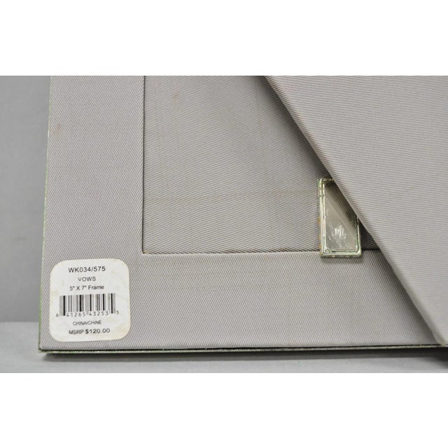 Late 20th Century Lauren Ralph Lauren "Vows" Silver Plated 5x7 Wedding Photo Picture Frame For Sale - Image 9 of 18