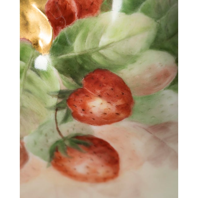 1900 - 1909 Hand-Painted Porcelain Strawberry Bowl from Rosenthal Monbijou, Germany, 1900 For Sale - Image 5 of 11