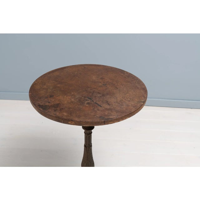 Late 19th Century Swedish Round Solid Cast Iron Table For Sale - Image 4 of 7
