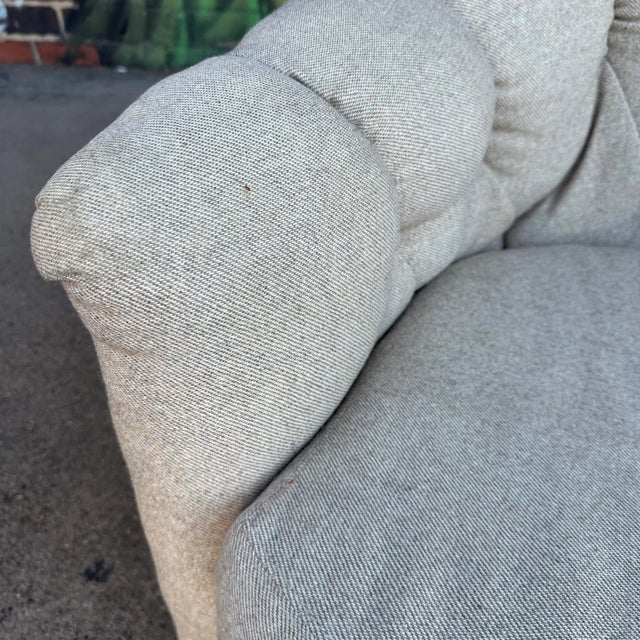 Milo Baughman for Thayer Coggin Pair of Milo Baughman Tuffted Swivel Chairs For Sale - Image 4 of 12