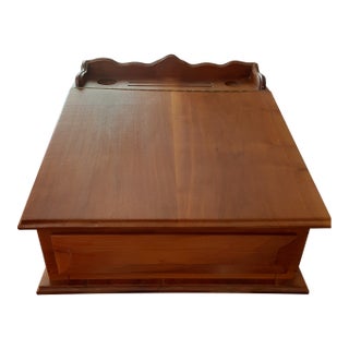 20th Century Vintage Cherry Sloping Clerks Writing Desk For Sale