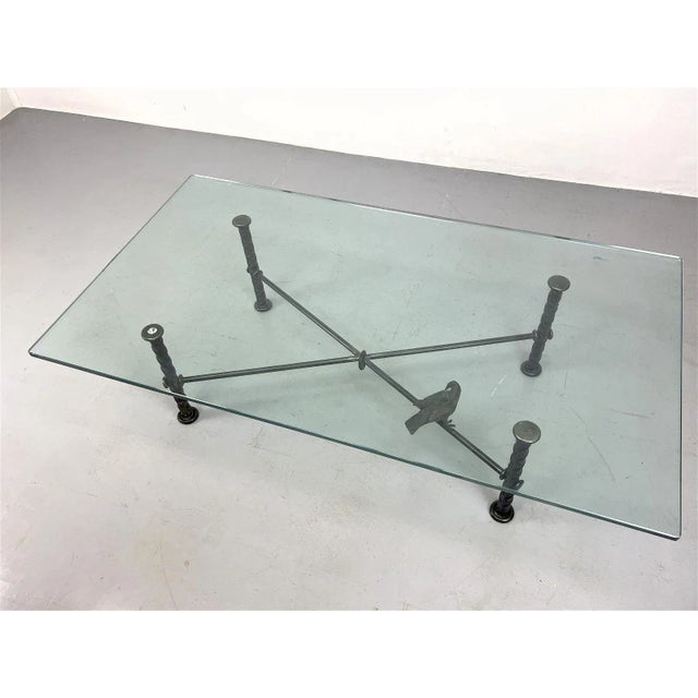 Ilana Goor Ilana Goor Iron and Glass Coffee Table For Sale - Image 4 of 9