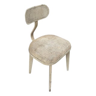 Andrianna Shamaris Antique Perforated Metal and Wood Chair For Sale