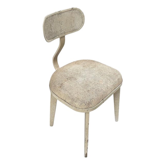 Andrianna Shamaris Antique Perforated Metal and Wood Chair For Sale