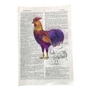 “Fowl” Contemporary Colored Pencil Drawing on Page by Nancy Smith For Sale