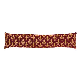 Fleur De Lys - Burgundy Draught Excluder - 115x20cm (45"x9") For Sale