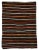 1960s Vintage Striped Goat Hair Kilim Rug- 7′4″ × 9′8″ For Sale
