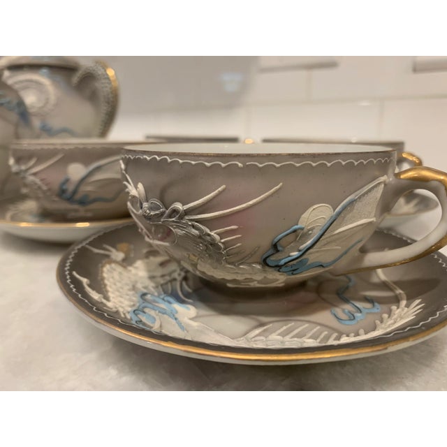 Moriage Dragon Ware Tea Set, 18 Pieces For Sale - Image 11 of 13
