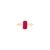 Modern Emerald Cut 1.38Ct Ruby Bezel Solitaire Ring in 14k Yellow Gold Size 5 For Sale - Image 4 of 15