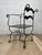 Black Vintage Wrought Iron Curule Armchair With Sculptural Scrollwork For Sale - Image 8 of 11