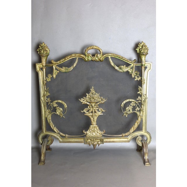 Gilt Bronze Fire Screen, 19th Century For Sale - Image 9 of 9