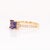 2020s 1.4cts Tanzanite Ring With Natural Diamonds: 14k Solid Gold, Asscher Cut 6mm For Sale - Image 5 of 7