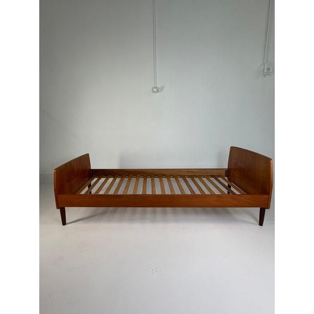 Brown Vintage Danish Teak Single Bed, 1960s For Sale - Image 8 of 11