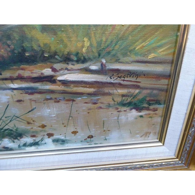 Modern Robert Scalvini, Landscape Composition, 1980s, Oil Painting on Canvas, Framed For Sale - Image 3 of 16