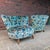 Mid-Century Modern Pair of Late 40s Floral Slipper Chairs in the Style of Gilbert Rhode For Sale - Image 3 of 9
