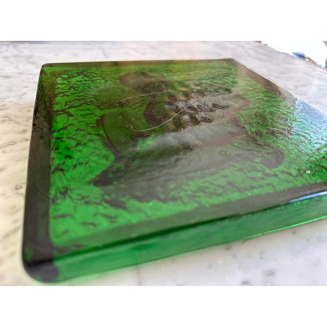 Mid-Century Polish Glass Zodiac Block Aquarius, 1956 For Sale - Image 9 of 12