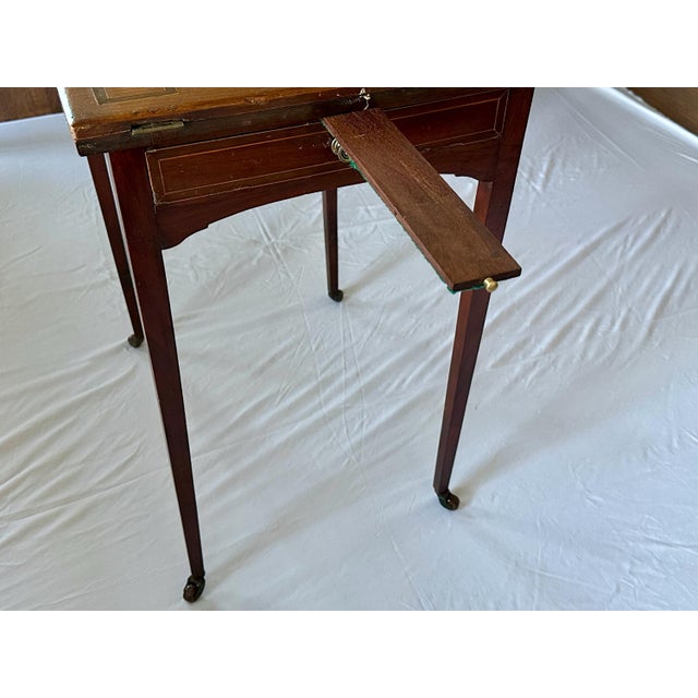 Louis XVI Marquetry Game Table: Antique Mahogany Chessboard For Sale - Image 6 of 10
