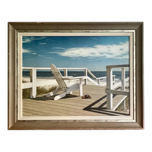 Daniel Pollera Hyperrealism Beach Scene Textured Giclee Fine Art on Canvas Print