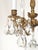 Antique 4 Arm 4 Light Glowing Graceful Brass Cut Lead Glass Crystal Chandelier ~ 4 Available For Sale - Image 4 of 12