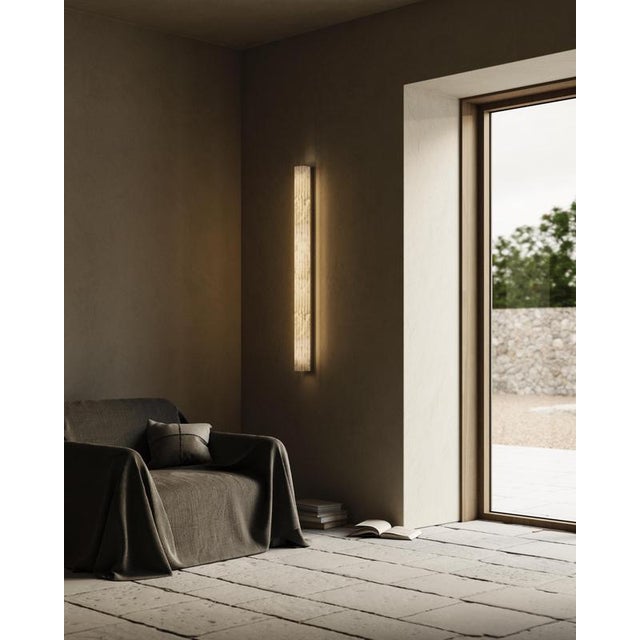 Large Roller WS Wall Lamp by United Alabaster For Sale - Image 15 of 16