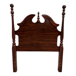 Vintage Twin Size Sears Roebuck Traditional Cannonball Pediment Headboard For Sale