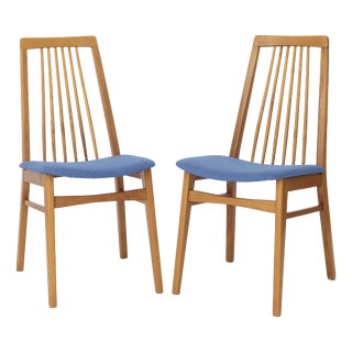 Vintage German Dining Chairs in Beech, 1960s, Set of 2 For Sale