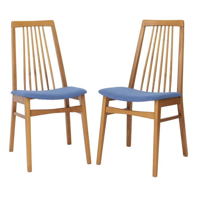 Vintage German Dining Chairs in Beech, 1960s, Set of 2 For Sale