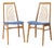 Vintage German Dining Chairs in Beech, 1960s, Set of 2 For Sale