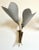 Metal Pair of Italian Mid-Century Modern Sculptural Flower Sconces, Brass, 1940s For Sale - Image 7 of 12