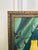 Wood Vintage Modern Expressionism Still Life Gold Framed Original Oil Painting, Green, Yellow, Blue Gray For Sale - Image 7 of 12