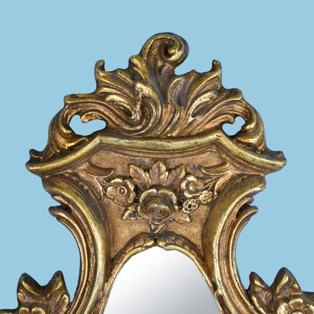 Vintage Gold Chippendale Mirror For Sale - Image 4 of 5