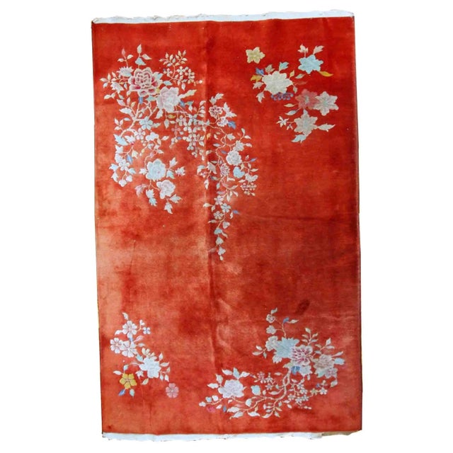 1920s Vintage Handmade Art Deco Chinese Rug For Sale - Image 10 of 10