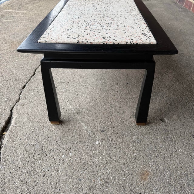 Harvey Probber Black Lacquer and Terrazzo Coffee Table For Sale - Image 9 of 12