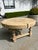 Vintage Round Carved Wood Coffee Table With Tiled Inlay Top For Sale - Image 12 of 16