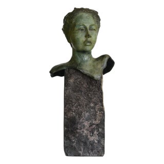 Female Bust, 1990s, Bronze For Sale