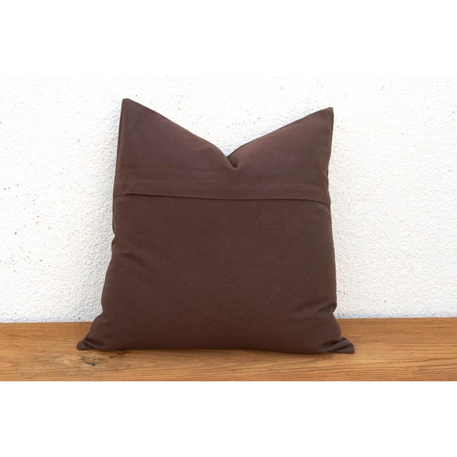 18" Square Orange Flower Suzani Pillow Cover For Sale In Los Angeles - Image 6 of 7