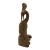 Late 20th Century Signed Montserrat Hand-Carved Wooden Crane Sculpture, 8.5” For Sale