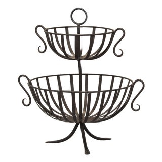 Metal Fruit Basket Vase, 1990s For Sale