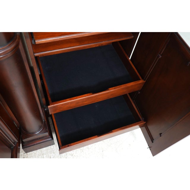 1990s Sligh Large Cherry Home Theater Entertainment Unit For Sale - Image 5 of 18