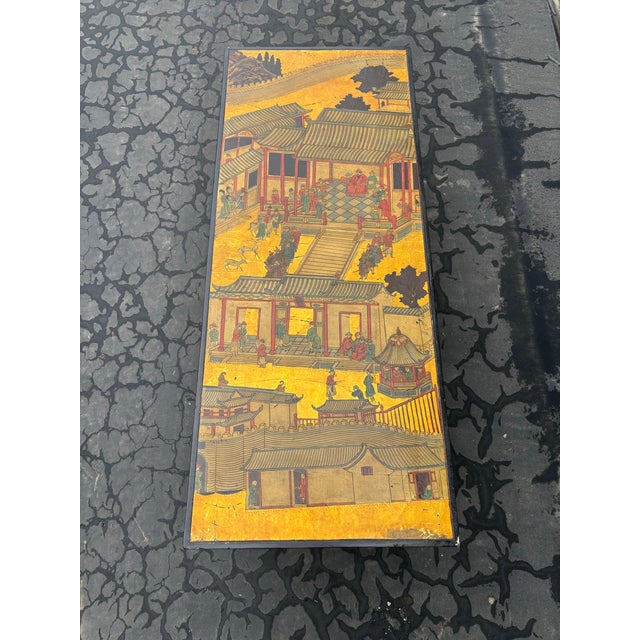 Vintage Chinese Black and Coromandel Lacquer Chinoiserie Coffee Table For Sale - Image 10 of 10