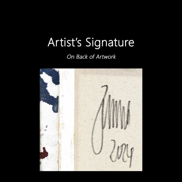 Tan Awh 314 - Original Abstract Expressionist Blue & Yellow Colorfield Oil Painting For Sale - Image 8 of 8