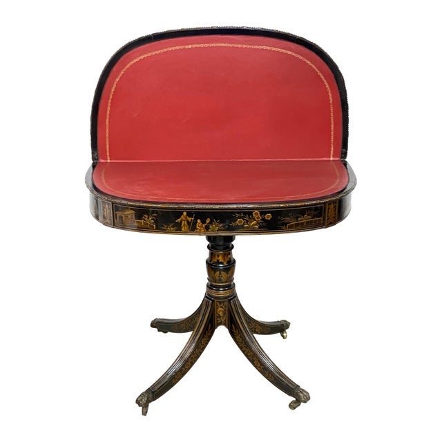 Late 18th Century 18th Century English Chinoiserie Demi-Lune Console / Games Table For Sale - Image 5 of 7