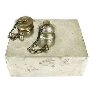 Mid Century Modern Chrome Recrabgle Oil Lamp