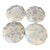 Gold Late 20th Century Japanese Floral Chinoiserie Style Glass Plates With Gold Rims and Scalloped Edges - Set of 4 For Sale - Image 8 of 12