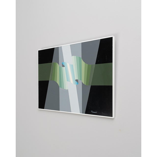 Mid 20th Century 20th Century Belgian Artwork With Metal Frame By Rene Berdal For Sale - Image 5 of 18