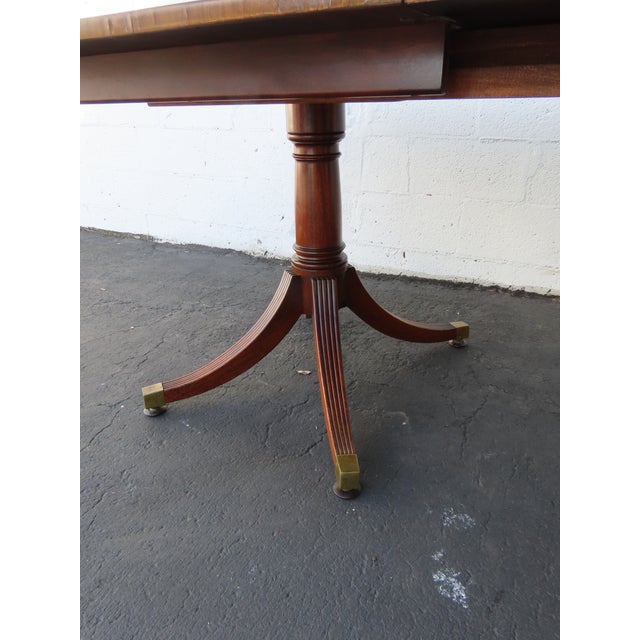 Mahogany Inlay Dining Table With 2 Leaves 6564 For Sale - Image 16 of 18