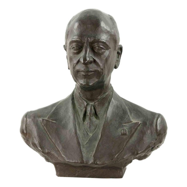 Bronze Bust of Man, Italy, Signed, 1938, Figurative Art For Sale