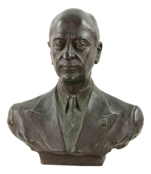 Bronze Bust of Man, Italy, Signed, 1938, Figurative Art